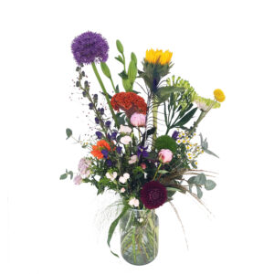 Plukboeket met verse seizoensbloemen