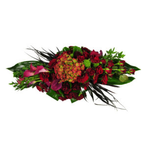 Afscheidsbloemen Grafbloemstuk roze rozen